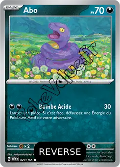 Carte Pokémon Abo  Reverse n°023 de la série 151