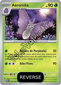 Carte Pokémon Aéromite Reverse n°049 de la série 151