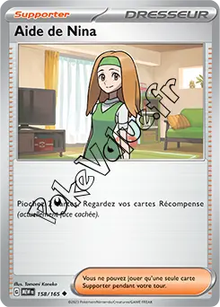 Carte Pokémon Aide de Nina n°158 de la série 151