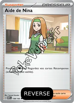 Carte Pokémon Aide de Nina Reverse n°158 de la série 151