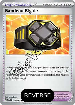 Carte Pokémon Bandeau Rigide Reverse n°165 de la série 151