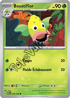 Carte Pokémon Boustiflor  n°070 de la série 151