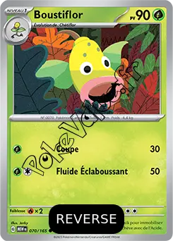 Carte Pokémon Boustiflor  Reverse n°070 de la série 151