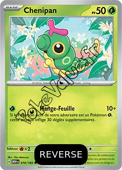 Carte Pokémon Chenipan  Reverse n°010 de la série 151