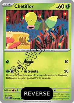 Carte Pokémon Chétiflor Reverse n°069 de la série 151
