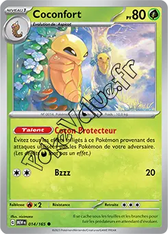 Carte Pokémon Coconfort  n°014 de la série 151