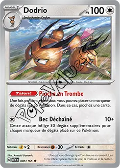 Carte Pokémon Dodrio  n°085 de la série 151