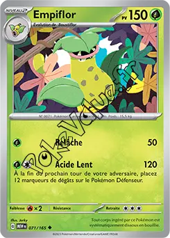 Carte Pokémon Empiflor  n°071 de la série 151