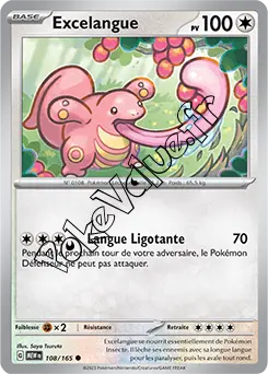 Carte Pokémon Excelangue  n°108 de la série 151