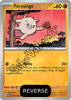 Carte Pokémon Férosinge Reverse n°056 de la série 151