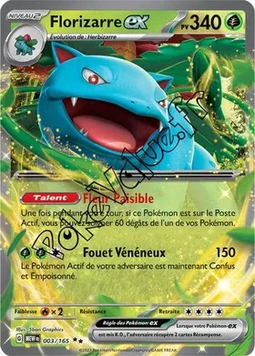 Carte Pokémon Florizarre ex  n°003 de la série 151