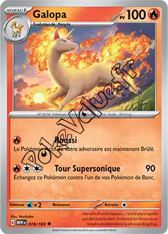 Carte Pokémon Galopa  n°078 de la série 151