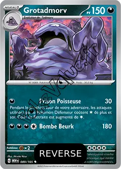 Carte Pokémon Grotadmorv  Reverse n°089 de la série 151