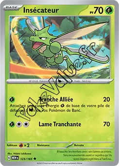 Carte Pokémon Insécateur n°123 de la série 151