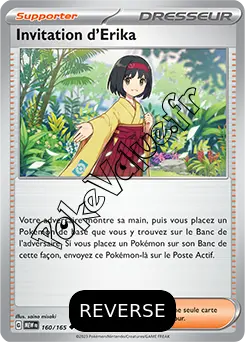 Carte Pokémon Invitation d’Érika Reverse n°160 de la série 151