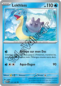 Carte Pokémon Lokhlass  n°131 de la série 151
