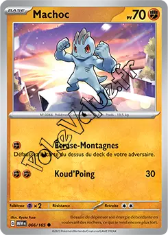 Carte Pokémon Machoc  n°066 de la série 151