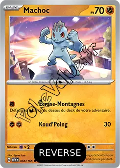 Carte Pokémon Machoc  Reverse n°066 de la série 151