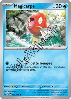 Carte Pokémon Magicarpe  n°129 de la série 151