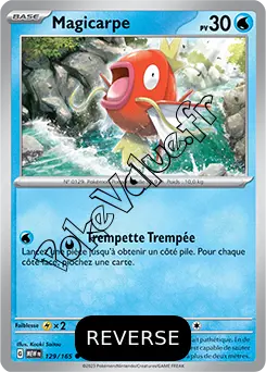 Carte Pokémon Magicarpe  Reverse n°129 de la série 151