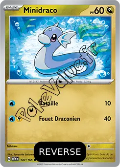 Carte Pokémon Minidraco  Reverse n°147 de la série 151