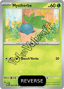 Carte Pokémon Mystherbe  Reverse n°043 de la série 151