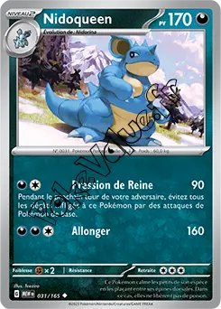 Carte Pokémon Nidoqueen  n°031 de la série 151
