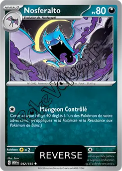 Carte Pokémon Nosferalto  Reverse n°042 de la série 151