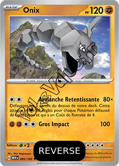 Carte Pokémon Onix  Reverse n°095 de la série 151