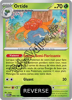 Carte Pokémon Ortide  Reverse n°044 de la série 151
