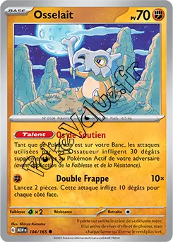 Carte Pokémon Osselait  n°104 de la série 151