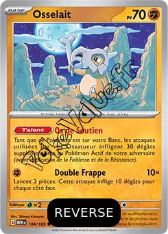 Carte Pokémon Osselait  Reverse n°104 de la série 151