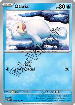 Carte Pokémon Otaria  n°086 de la série 151