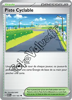 Carte Pokémon Piste Cyclable n°157 de la série 151