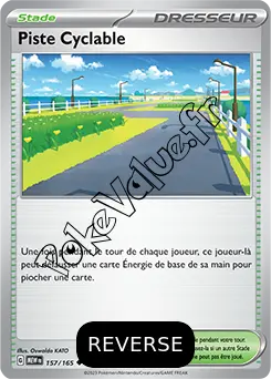 Carte Pokémon Piste Cyclable Reverse n°157 de la série 151