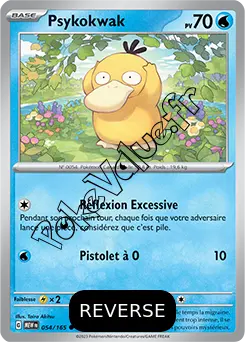 Carte Pokémon Psykokwak  Reverse n°054 de la série 151