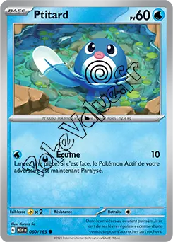 Carte Pokémon Ptitard  n°060 de la série 151