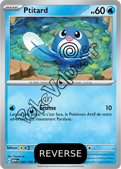 Carte Pokémon Ptitard  Reverse n°060 de la série 151