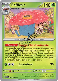 Carte Pokémon Rafflesia  n°045 de la série 151
