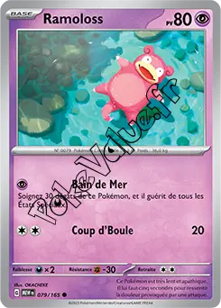 Carte Pokémon Ramoloss  n°079 de la série 151
