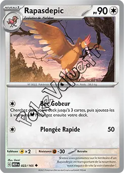 Carte Pokémon Rapasdepic  n°022 de la série 151