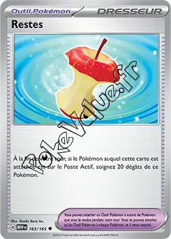 Carte Pokémon Restes n°163 de la série 151