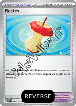 Carte Pokémon Restes Reverse n°163 de la série 151