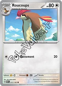 Carte Pokémon Roucoups  n°017 de la série 151
