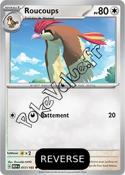 Carte Pokémon Roucoups  Reverse n°017 de la série 151