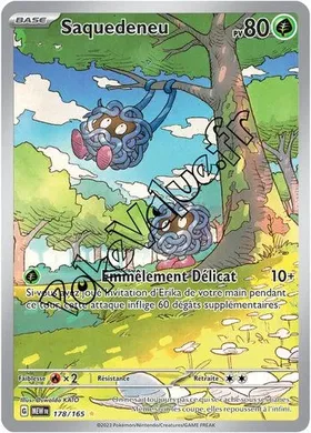 Carte Pokémon Saquedeneu  n°178 de la série 151