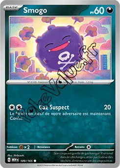 Carte Pokémon Smogo  n°109 de la série 151
