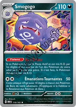 Carte Pokémon Smogogo  n°110 de la série 151