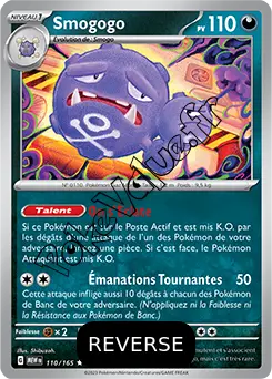 Carte Pokémon Smogogo  Reverse n°110 de la série 151