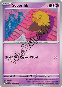 Carte Pokémon Soporifik  n°096 de la série 151